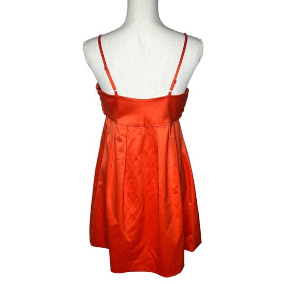 500* Kasper orange baby doll mini dress size M ( read caption) - Picture 4 of 6
